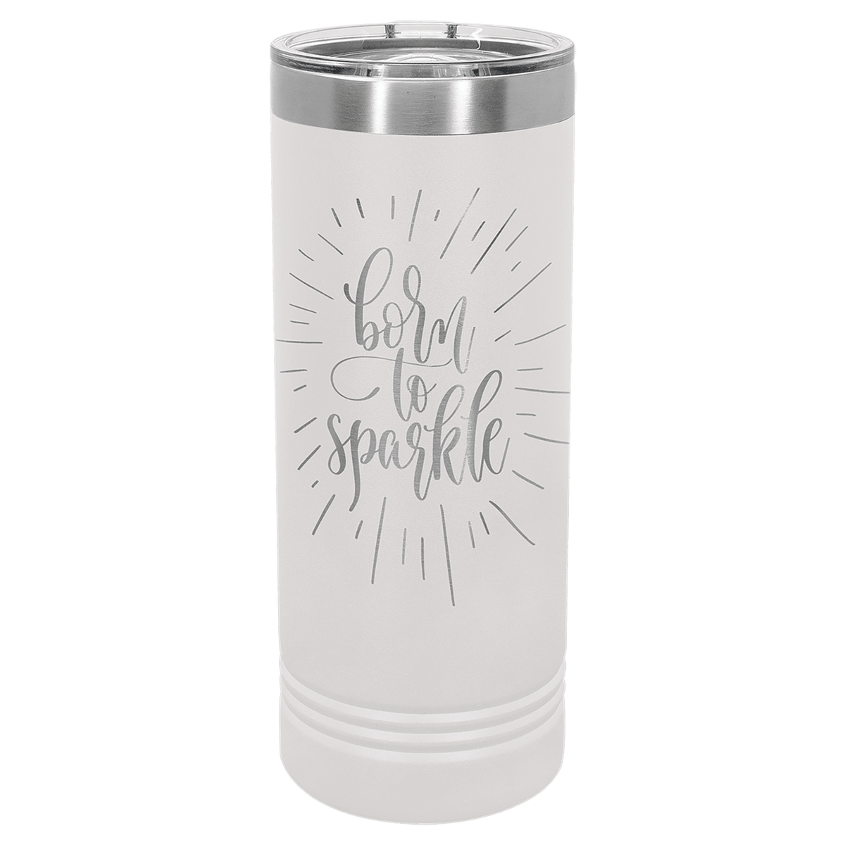 White Polar Camel 22 oz. Skinny Tumbler with Slider Lid