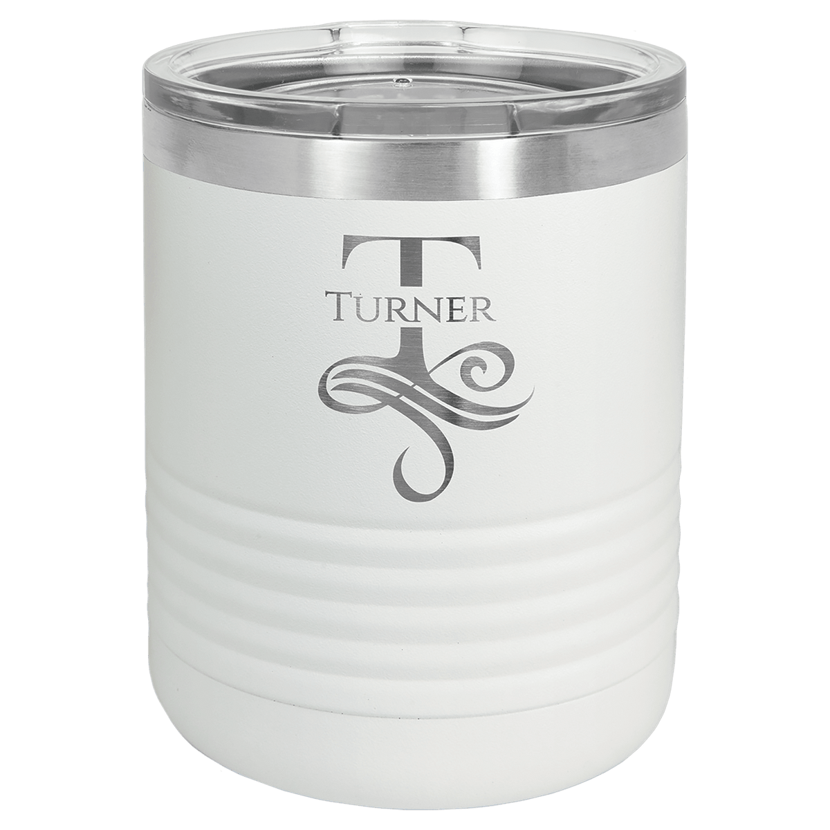 White Polar Camel 10 oz. Vacuum Insulated Ringneck Tumbler with Clear Lid