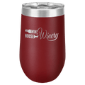 Maroon Polar Camel 16 oz. Vacuum Insulated Stemless Tumbler with Lid