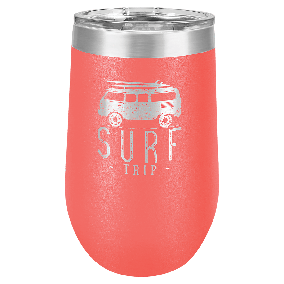 Coral Polar Camel 16 oz. Vacuum Insulated Stemless Tumbler with Lid