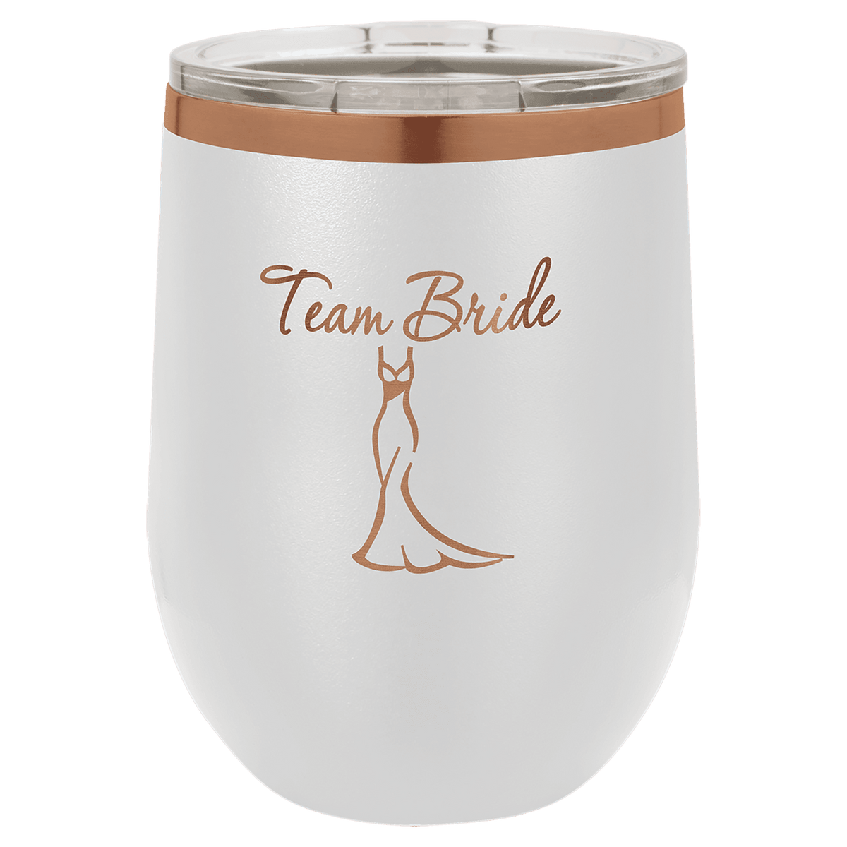 White Rose Gold Polar Camel 12 oz. Stemless Wine Tumbler