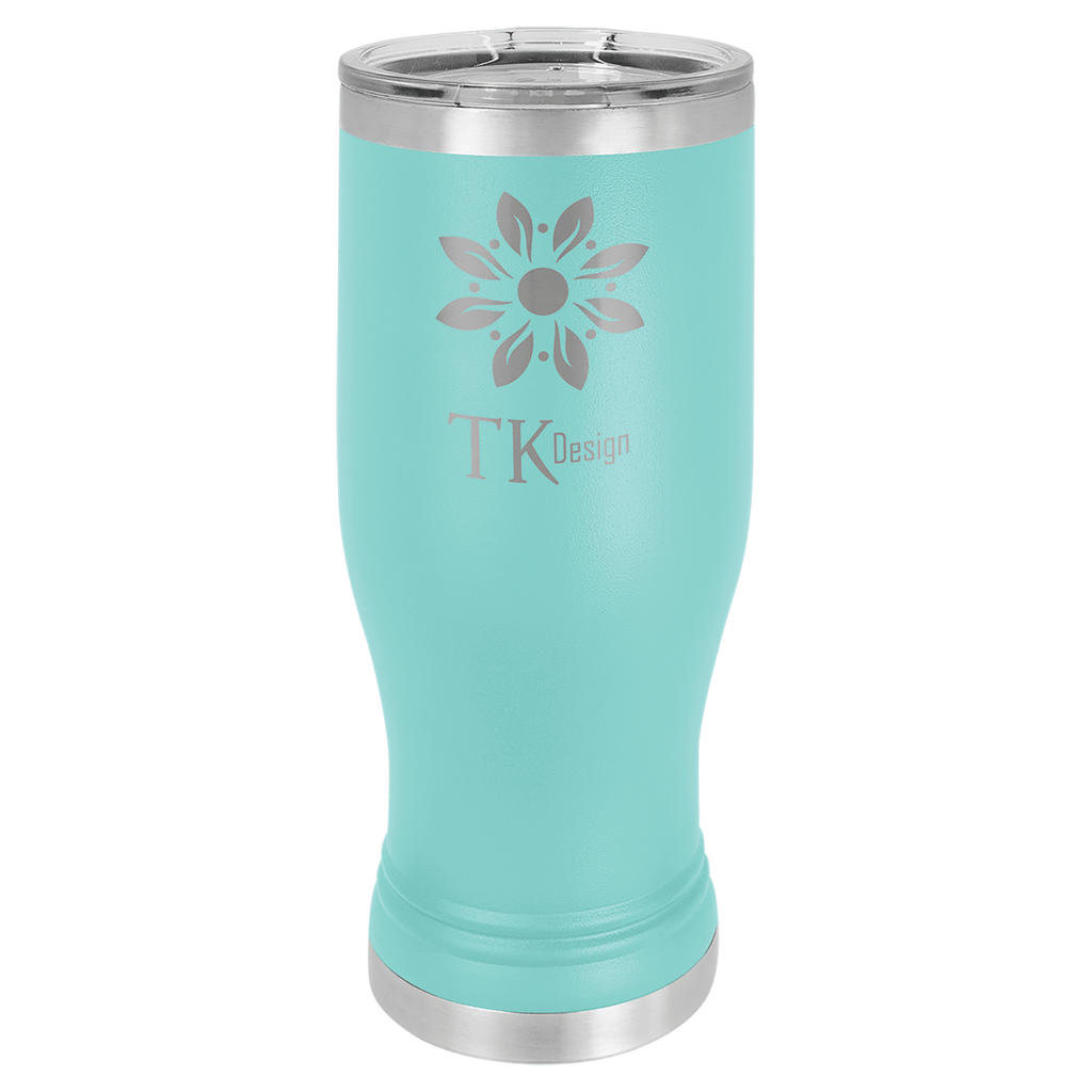 Teal Polar Camel 20 oz Pilsner with Clear Lid