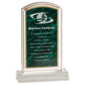 Green 4" x 7" Marbleized Acrylic with 5" Base