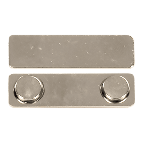 1 3/4" x 1/2" Metal 2-Post Magnet with Adhesive