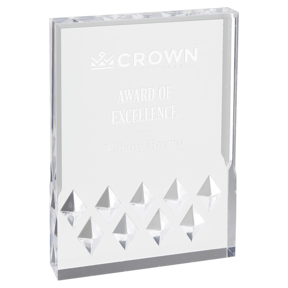 Silver 5" x 7" Diamond Mirage Acrylic