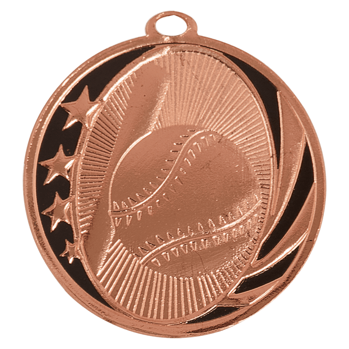 Bright Bronze 2" Baseball/Softball Laserable MidNite Star Medal