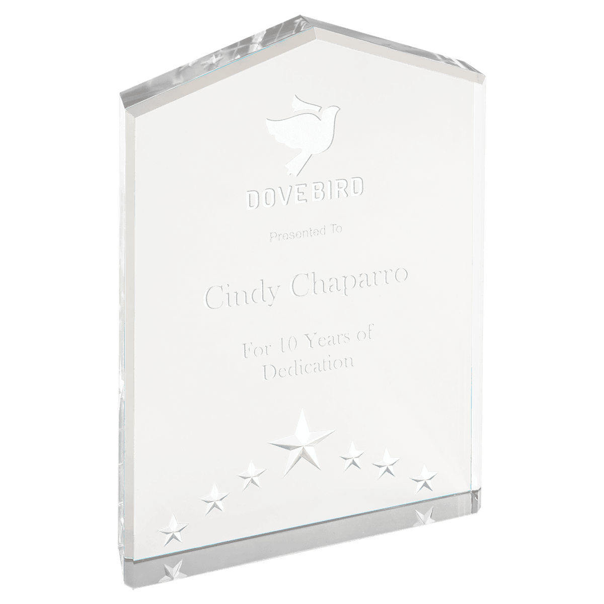 Silver 7" Star Point Acrylic