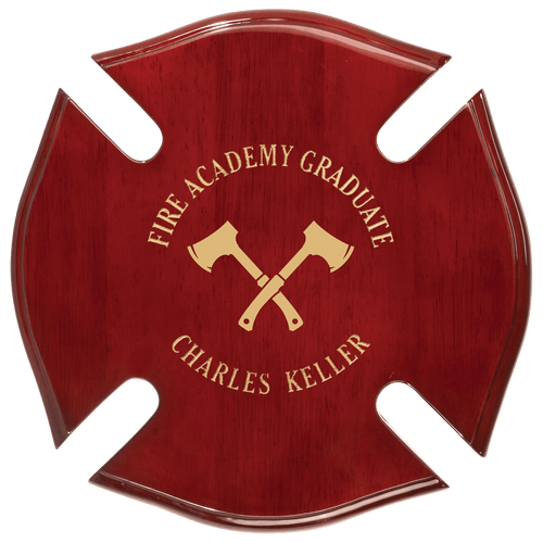 12" x 12" Rosewood Piano Finish Maltese Cross Plaque