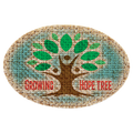3" x 2" Oval Burlap Sublimatable Patch with Adhesive