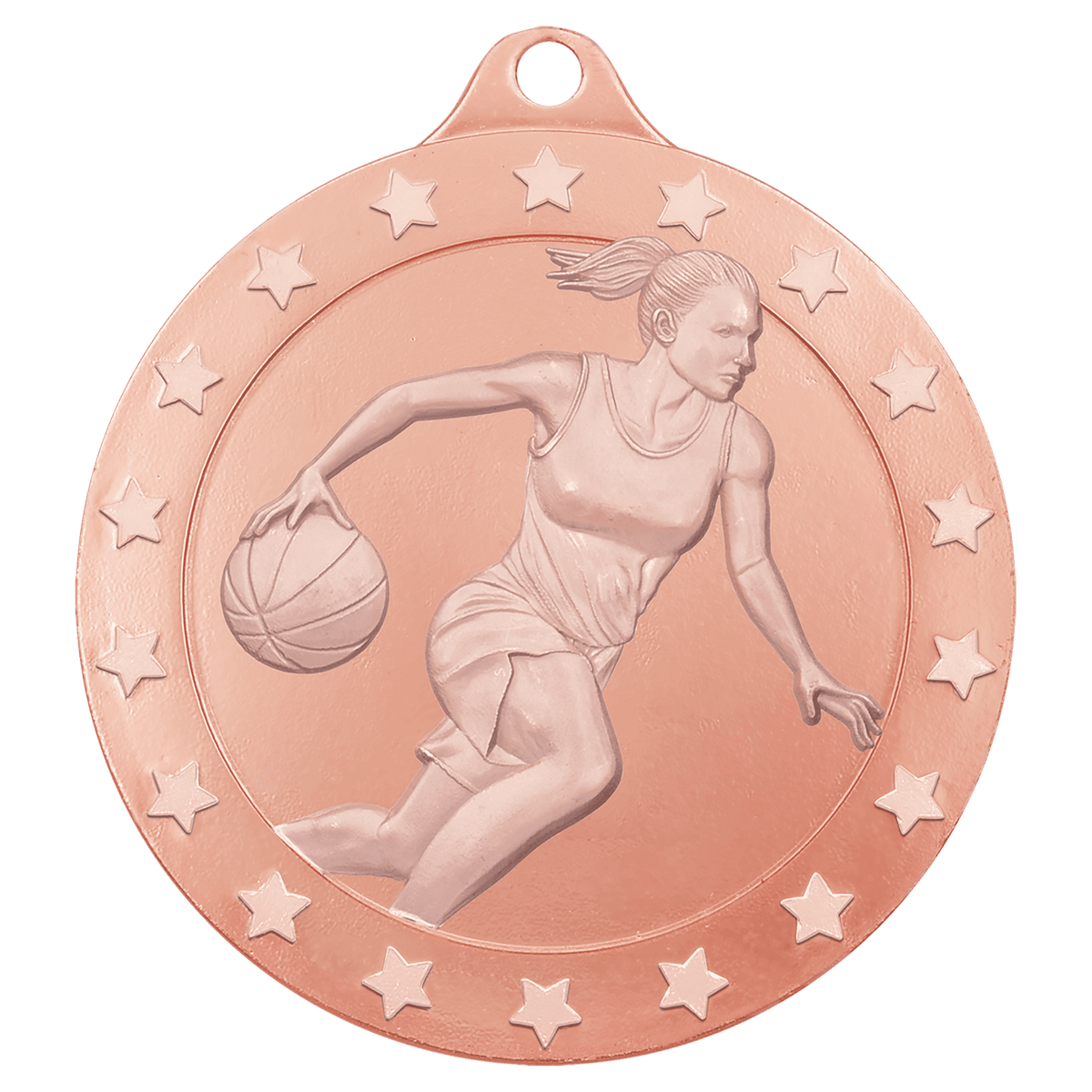 Yronze 2" Radiance Female Basketball Medal
