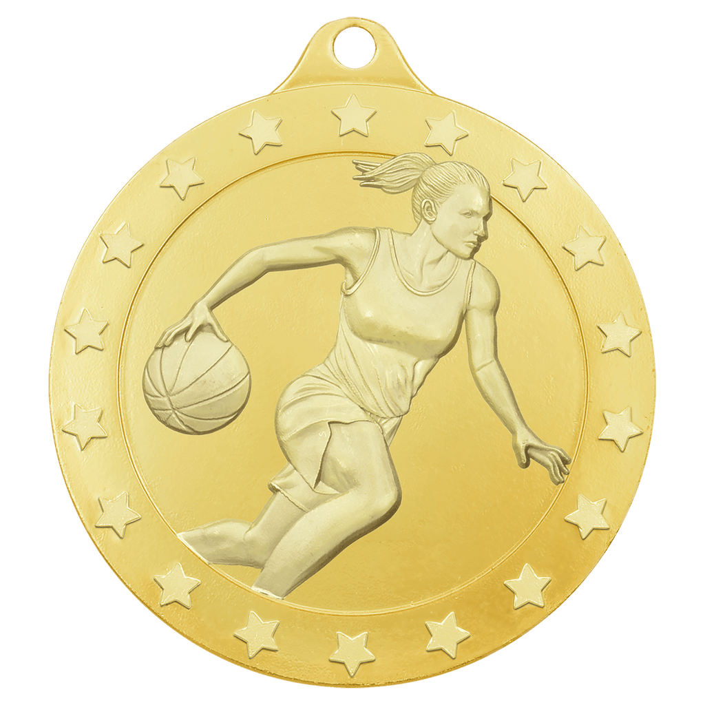 2" Radiance Female Basketball Medal - Gold