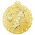 2" Radiance Female Basketball Medal - Gold
