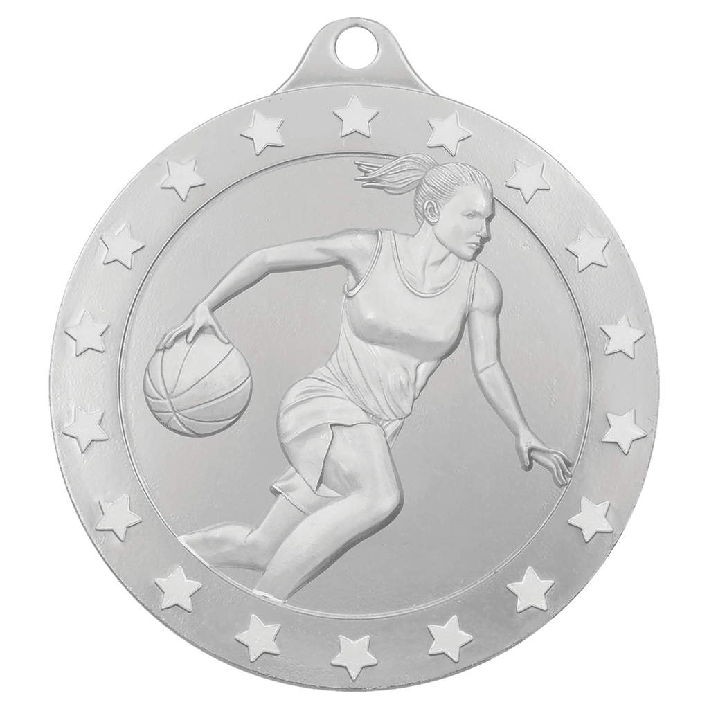 2" Radiance Female Basketball Medal - Silver