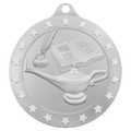 2" Radiance Lamp of Knowledge Medal - Silver