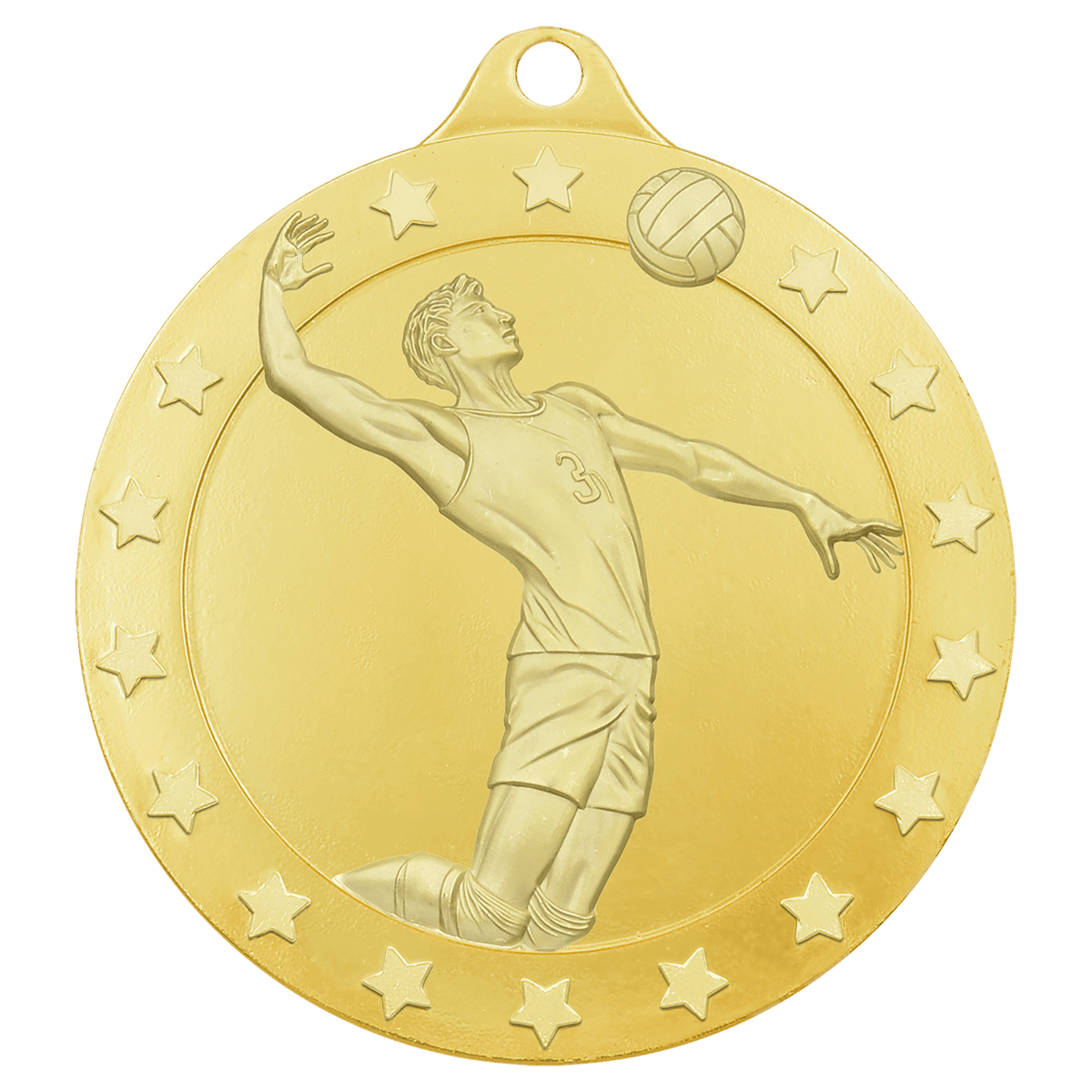2" Radiance Male Volleyball Medal - Gold