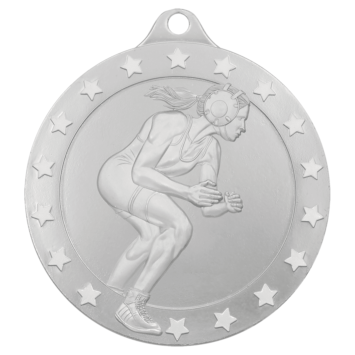 2" Radiance Female Wrestling Medal - Silver