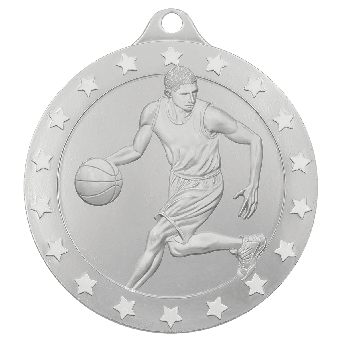 2 3/4" Radiance Male Basketball Medal - Silver