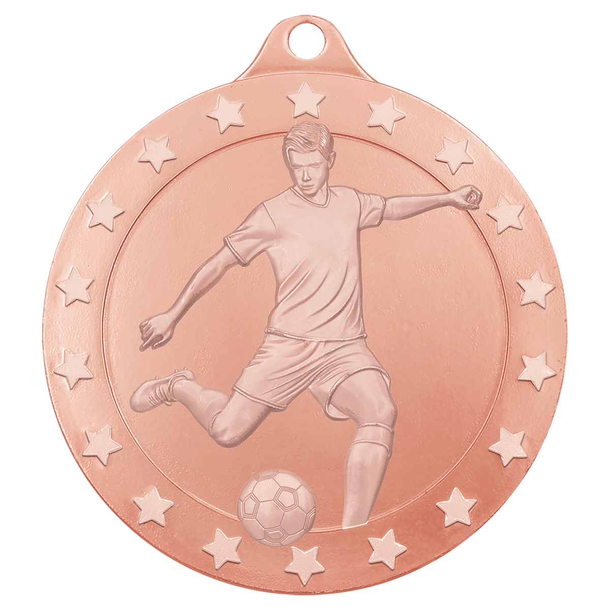 2 3/4" Radiance Male Soccer Medal - Bronze