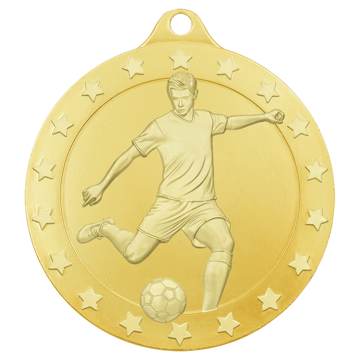 2 3/4" Radiance Male Soccer Medal - Gold