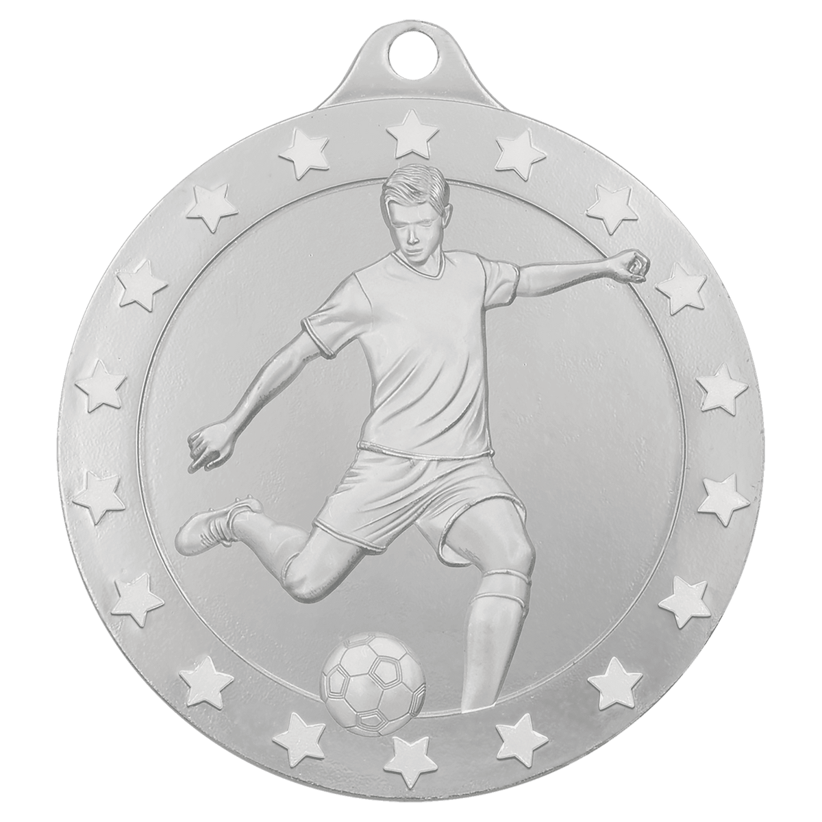2 3/4" Radiance Male Soccer Medal - Silver