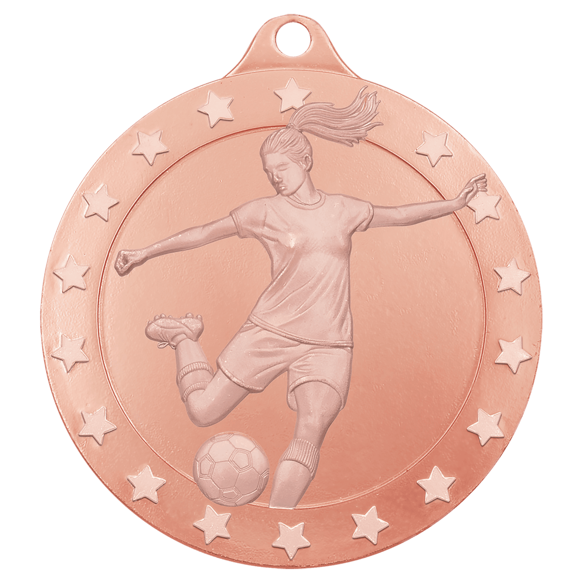 2 3/4" Radiance Female Soccer Medal - Bronze