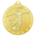 2 3/4" Radiance Female Soccer Medal - Gold