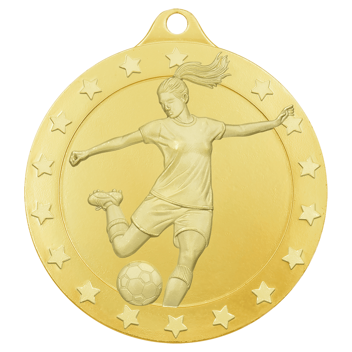 2 3/4" Radiance Female Soccer Medal - Gold