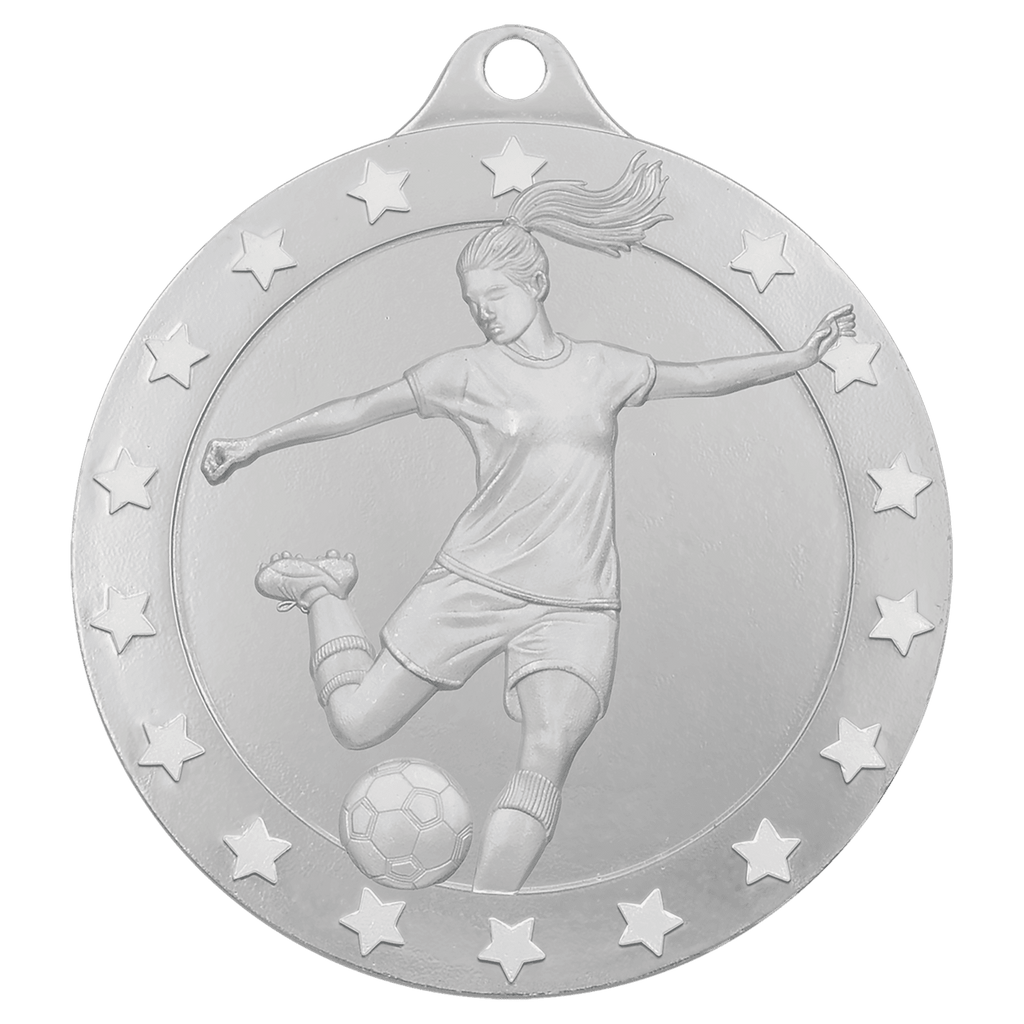 2 3/4" Radiance Female Soccer Medal - Silver