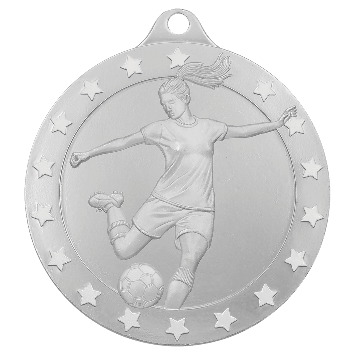 2 3/4" Radiance Female Soccer Medal - Silver