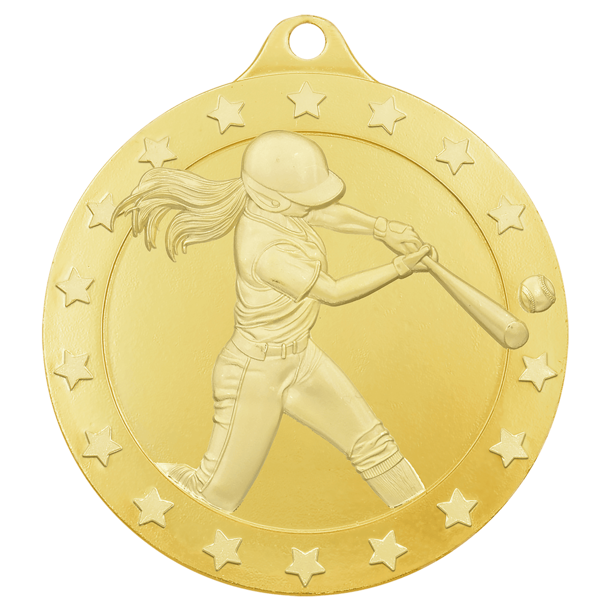2 3/4" Radiance Softball Medal - Gold