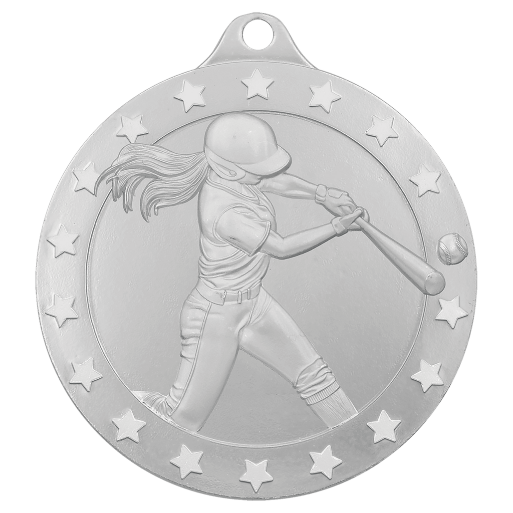 2 3/4" Radiance Softball Medal - Silver