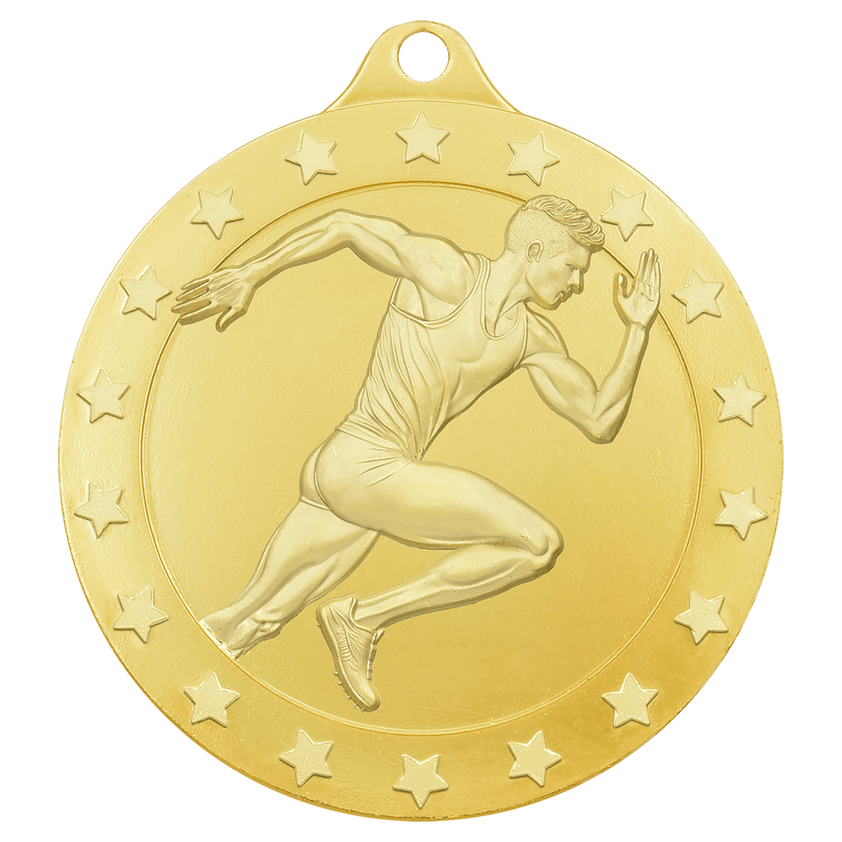 2 3/4" Radiance Male Track Medal - Gold