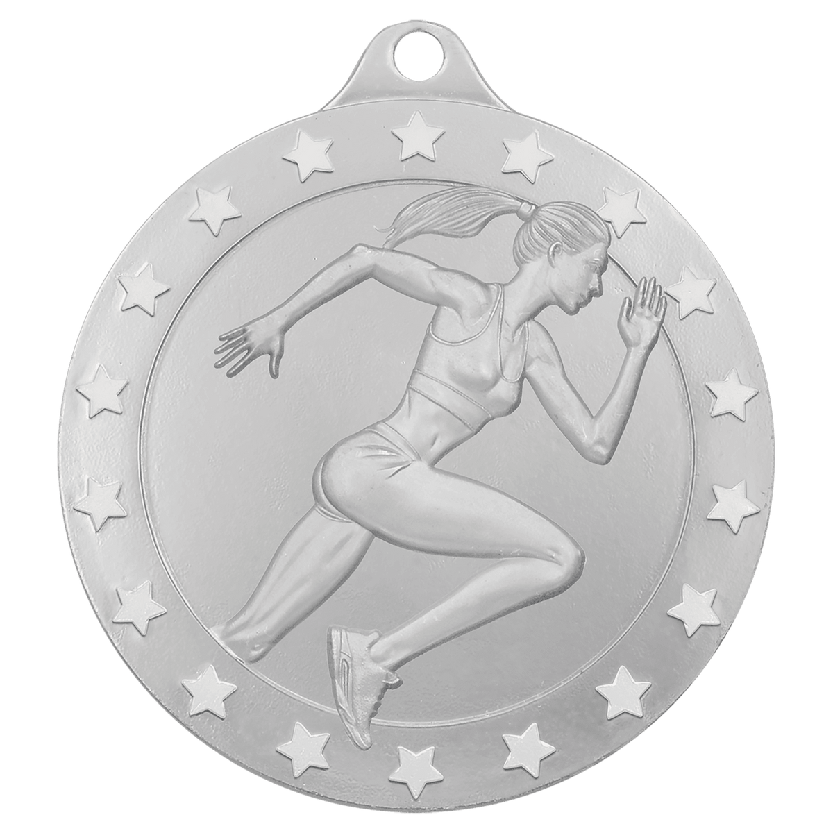2 3/4" Radiance Female Track Medal - Silver