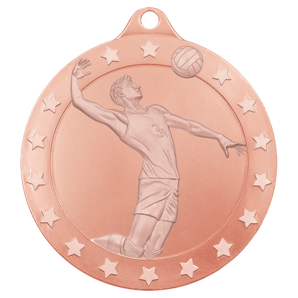 2 3/4" Radiance Male Volleyball Medal - Bronze