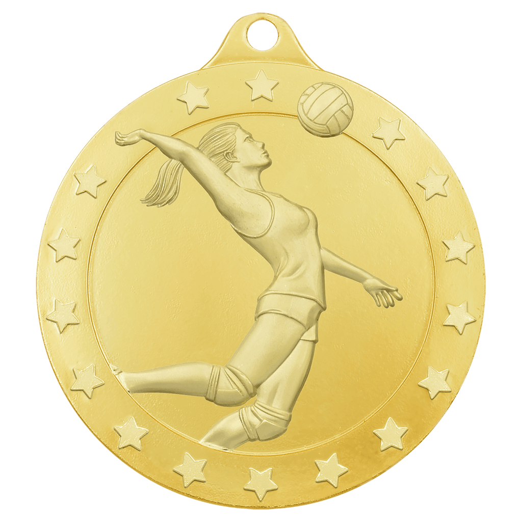 2 3/4" Radiance Female Volleyball Medal - Gold
