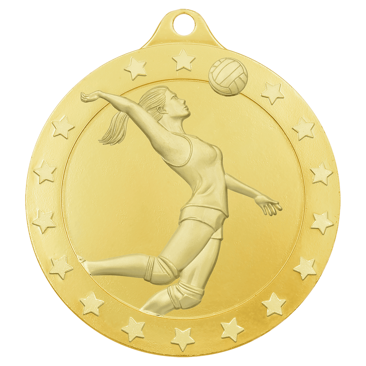 2 3/4" Radiance Female Volleyball Medal - Gold
