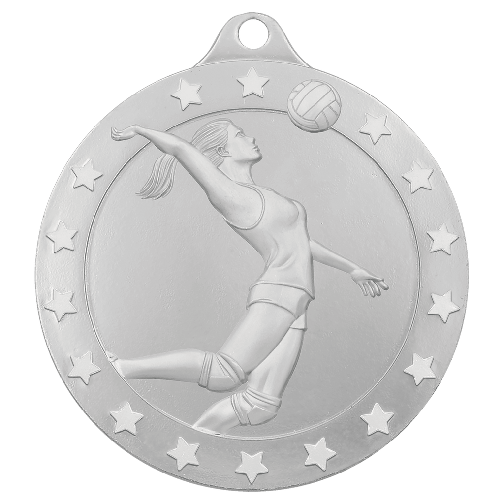 2 3/4" Radiance Female Volleyball Medal - Silver