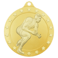 2 3/4" Radiance Male Wrestling Medal - Gold