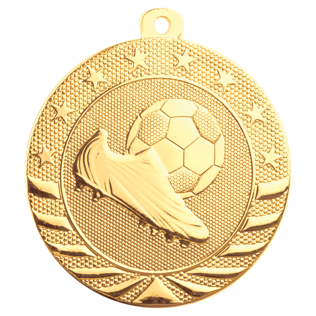Bright Gold 2" Soccer Starbrite Medal