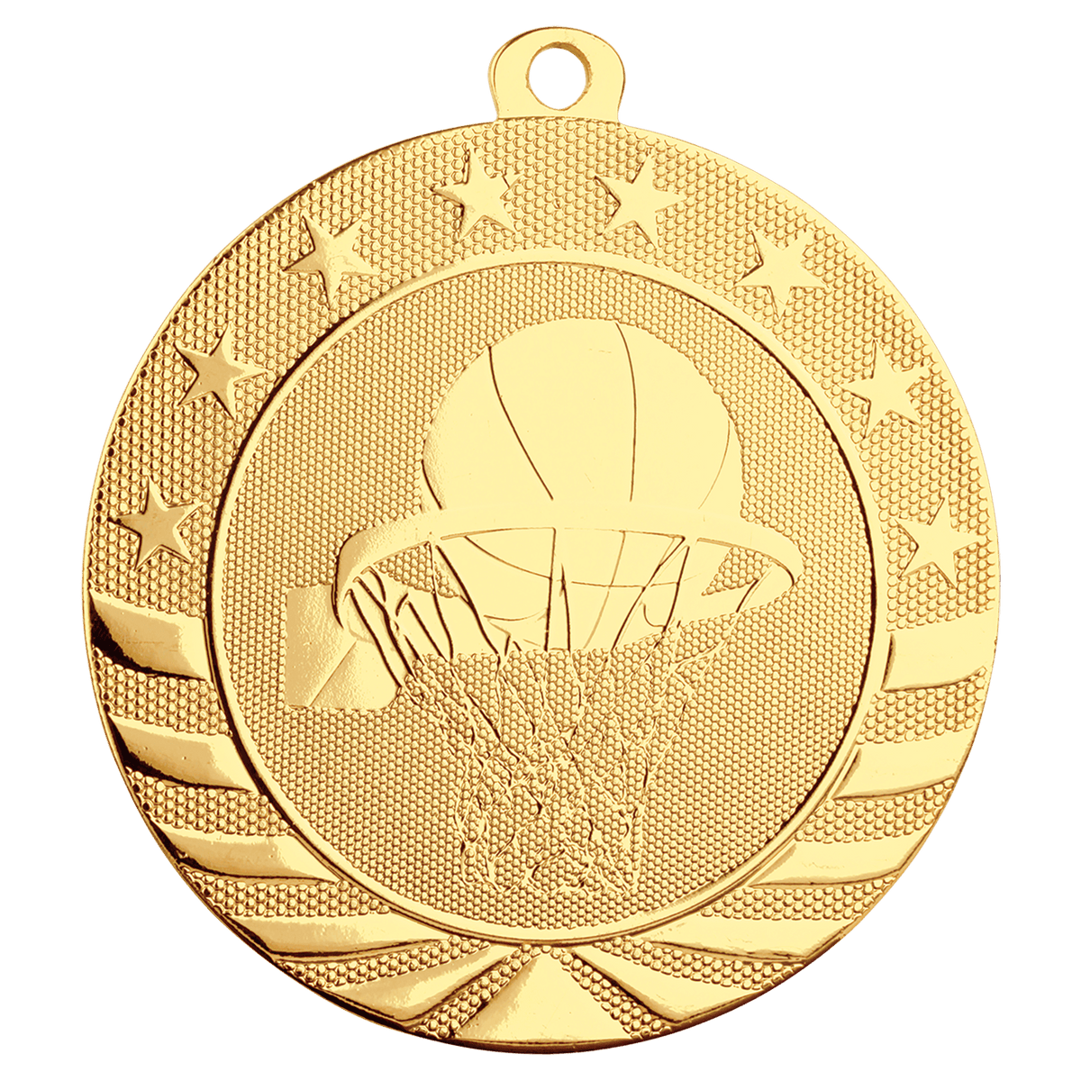Bright Gold 2 3/4" Basketball Starbrite Medal