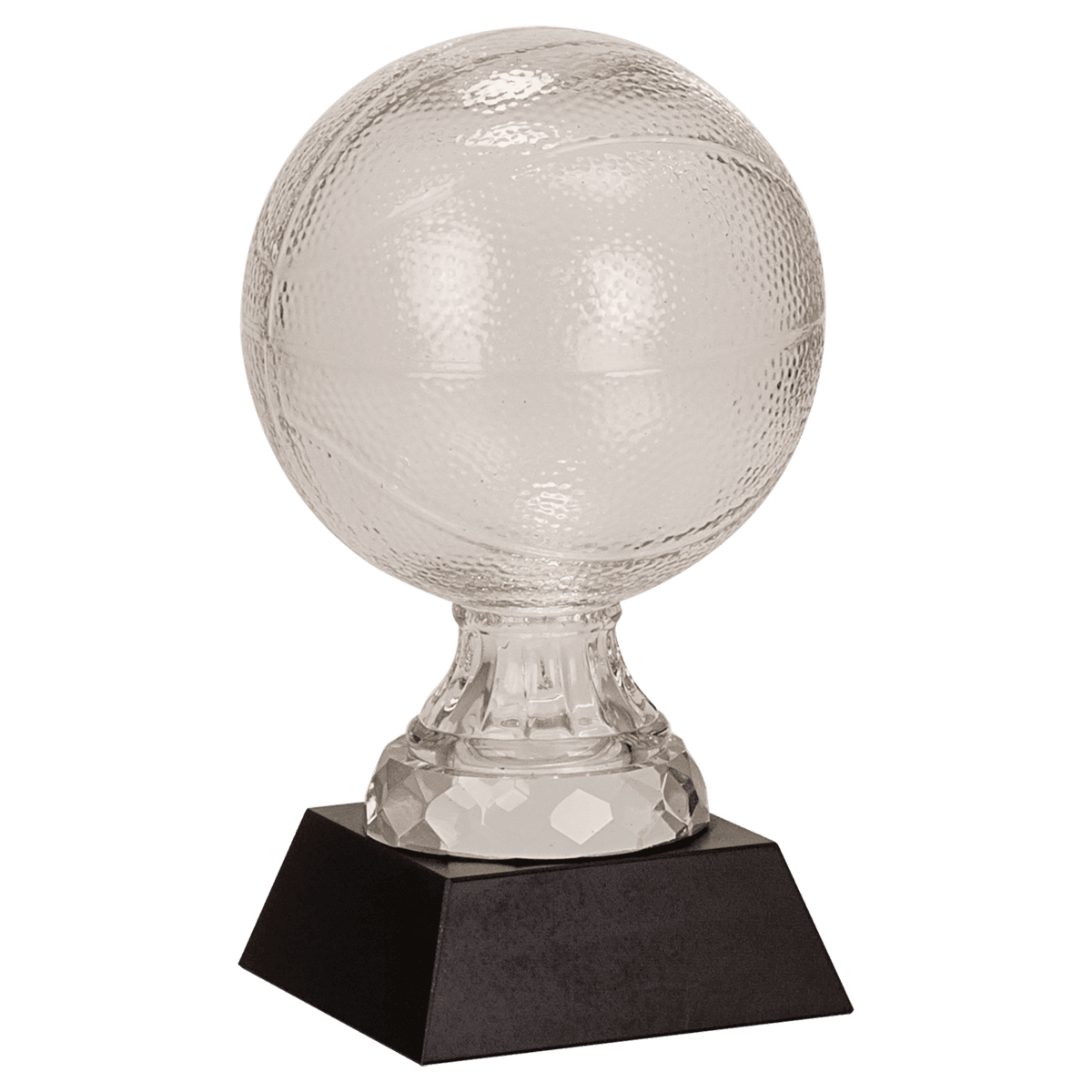 7" Glass Basketball with Marble Base