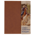 9 1/2" x 12" Rawhide with Sublimatable Burlap Portfolio with Notepad