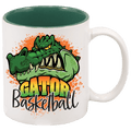 White Green 11 oz. Sublimatable Ceramic Mug