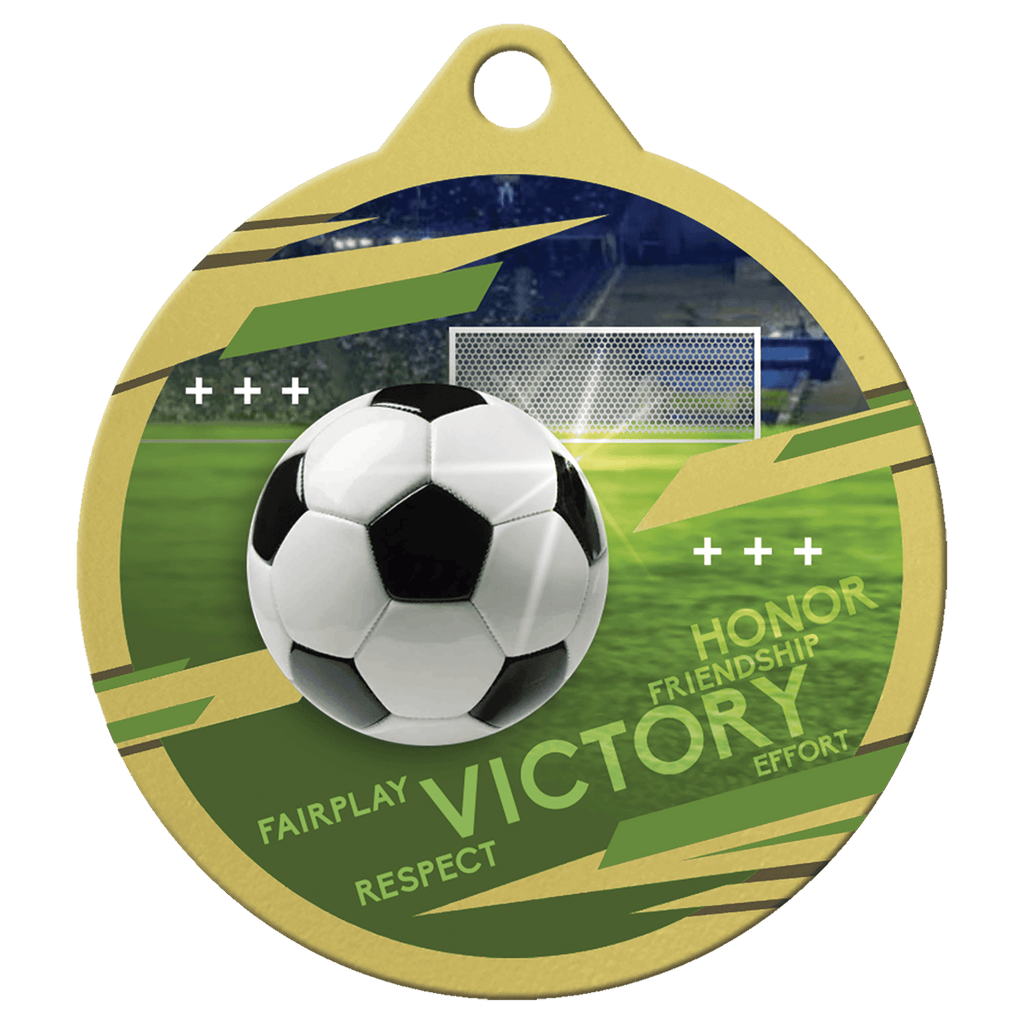 2" Inspire Soccer Medal - Gold