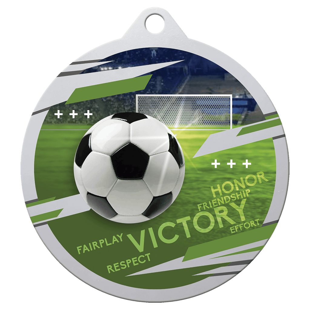 2 3/4" Inspire Soccer Medal - Silver