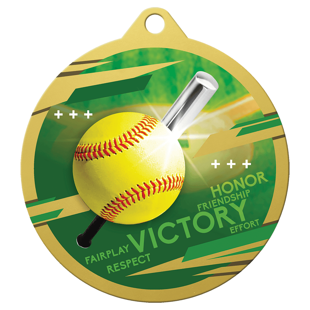 2 3/4" Inspire Softball Medal - Gold
