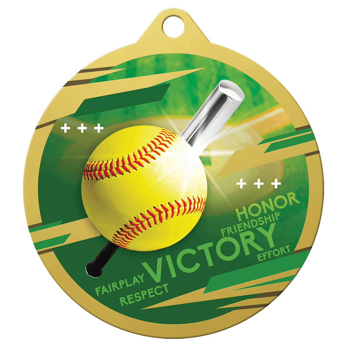 2 3/4" Inspire Softball Medal - Gold