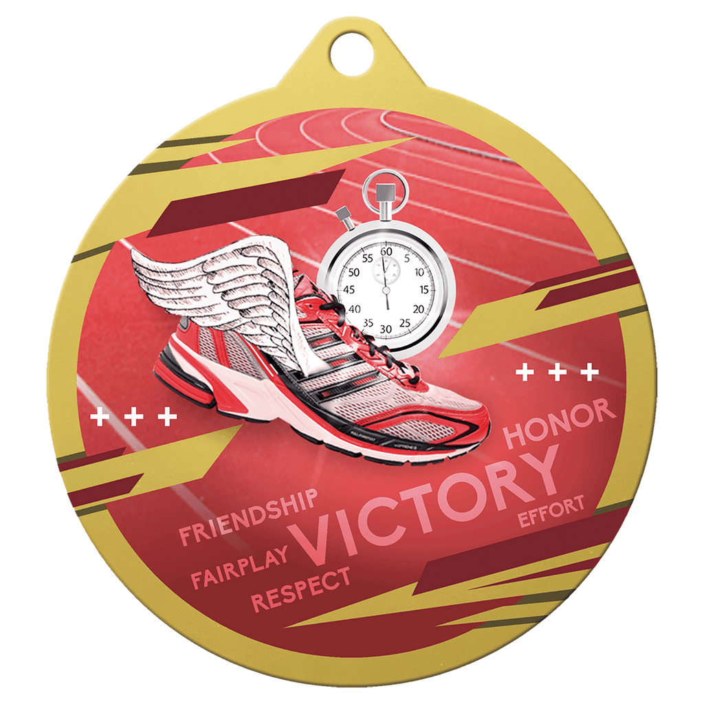 2 3/4" Inspire Track Medal - Gold
