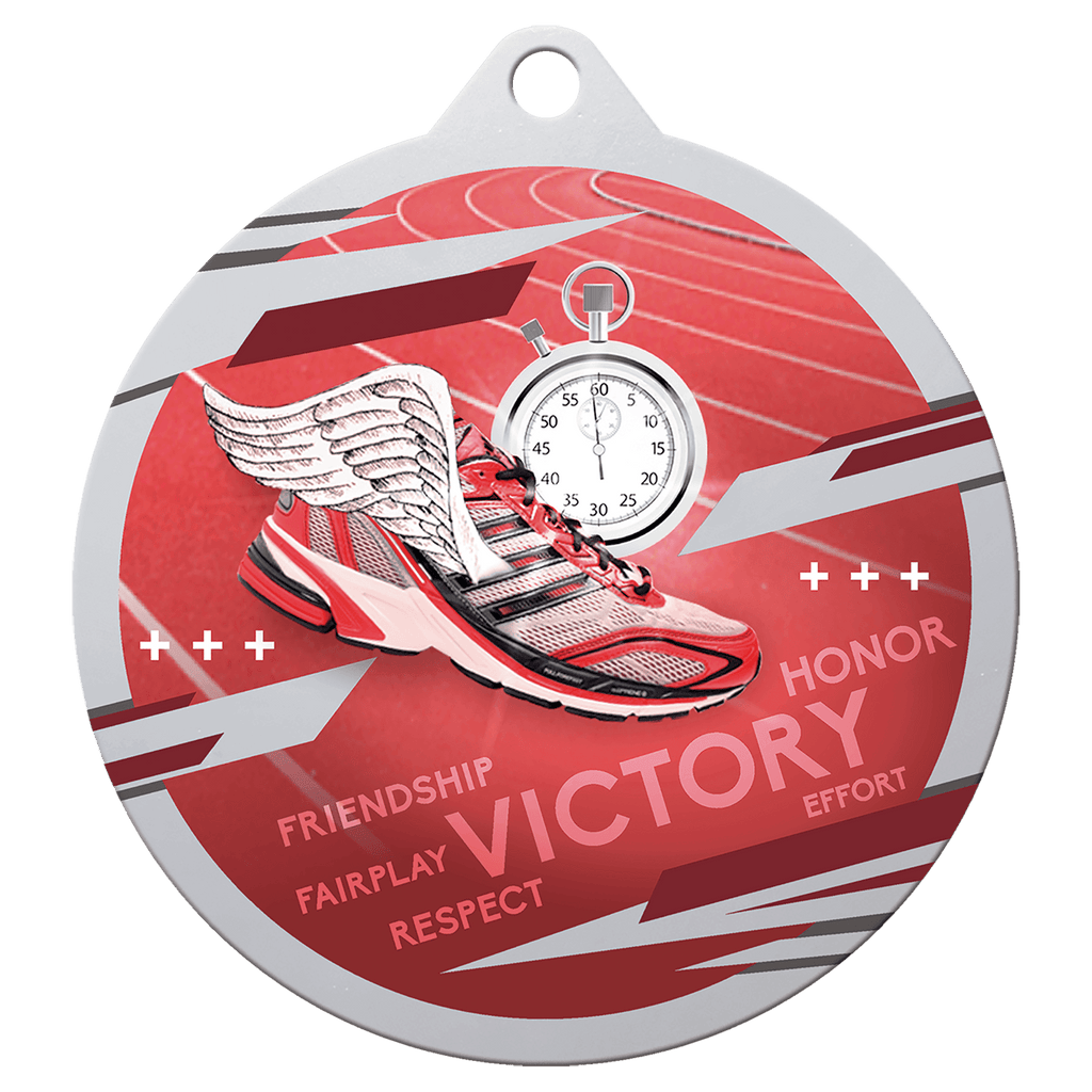 2 3/4" Inspire Track Medal - Silver