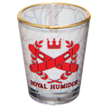 1 1/2 oz. Sublimatable Shot Glass with Gold Rim